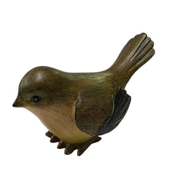 3 Vintage Tii Bird Figurine Red Tanager Bluebird Brown Wren Rustic Country Decor - Picture 7 of 16